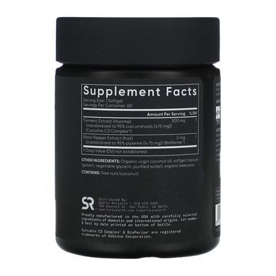 Turmeric Curcumin C3 Complex 500mg - 60 softgels Sport Research / Куркумин С3 Комплекс