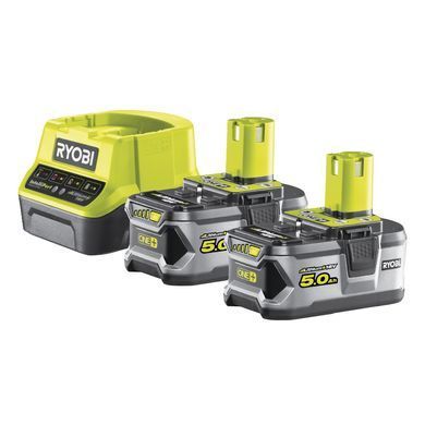 Ryobi Набір акумулятора та зарядного пристрою RC18120-250 ONE+, 18В, 2х5А&bull;год, ЗП Lithium+ (323004)