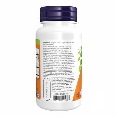NOW Foods, TestoJack 100, 60 рослинних капсул