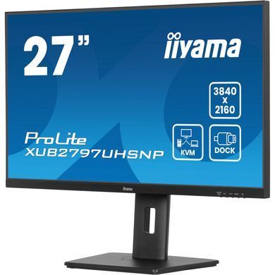27 "16: 9 IPS RK Monitor, 3840x2160, 1 мс (MPRT), 1xhdmi 2.0/1xdp 1,4/1xdp Out/1xusb C (PD до 96 W) IIYAMA Xub2797UHSNP-B1 3728326 фото