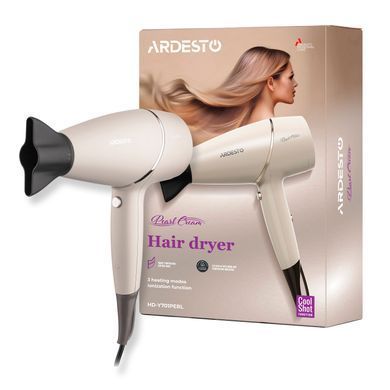 Фен Ardesto Pearl Cream HD-Y701PERL, 1750-2100Вт, 3 швидкості, 3 темп.режими, бежевий (390279) HD-Y701PERL фото