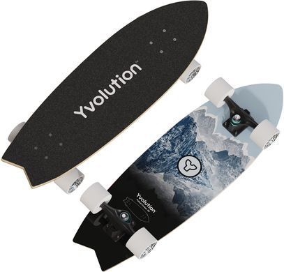 Скейтборд Yvolution Dynamo Cruiser LED 76см, синій (379407)