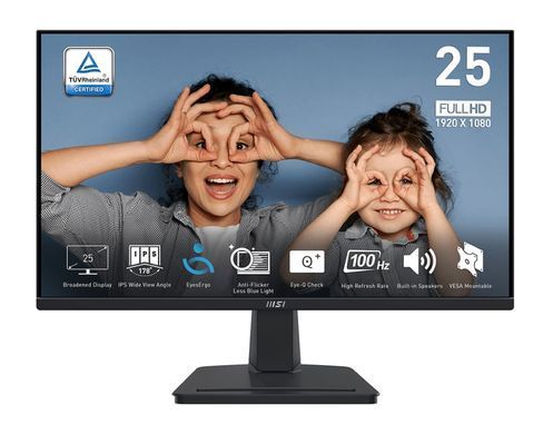 MSI Монітор 24.5" PRO MP251 D-Sub, HDMI, MM, IPS, 100Hz, 4ms, sRGB 101% (372173) 3723172 фото