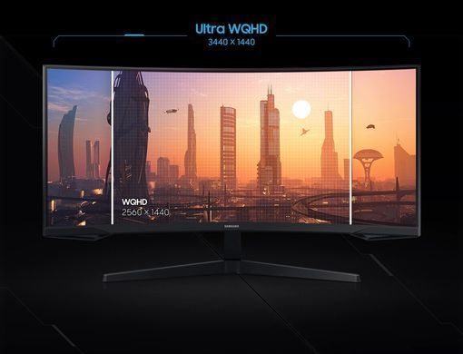 Samsung Монитор 34" Odyssey G5 C34G55TWW D-Sub, 2xHDMI, DP, VA, 3440x1440, 21:9, 165Hz, 1ms LC34G55TWWIXCI фото