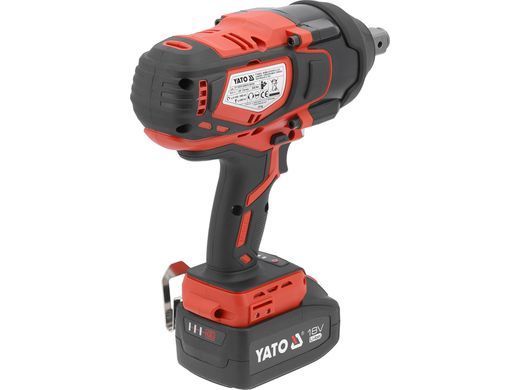 Гайковерт ударний акумуляторний YATO: 18 В, 4АГод, квадрат 3/4", 2000 Нм +перехідник 3/4" в 1/2" YT-828075 фото