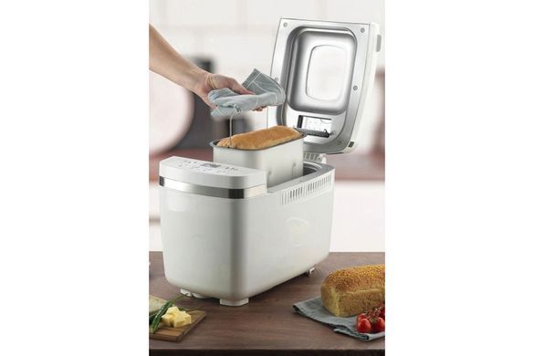Хлебопечка Gorenje 750Вт, программ-14, макс.вес -1.350кг, форма прямоугольник, пластик, белый (380764) BM1350W фото