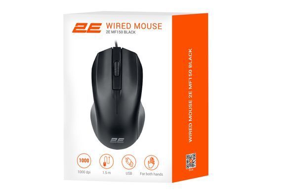 Мышь 2E MF150, USB-A, чорний 2E-MF150UB фото