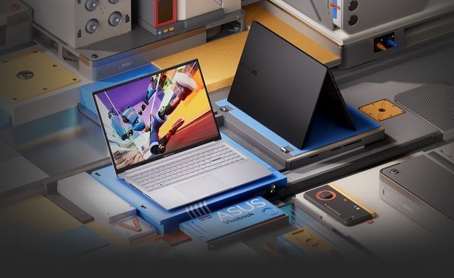 ASUS Ноутбук Vivobook 16X K3605VV-MX045 16" 3.2K OLED, Intel i9-13900H, 32GB, F1TB, NDV4060-8, noOS, Чорний (382042) 90NB11U1-M001T0 фото