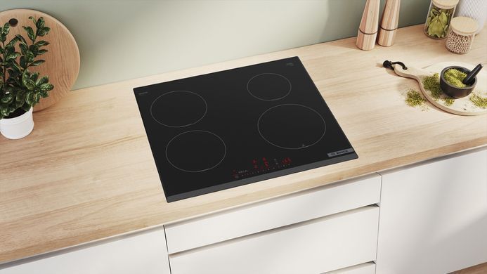 Bosch Варочная поверхность индукционная, 60см, расширенная зона, сенсор PerfectFry Plus, Home Connect, черный PIF651HC1E фото