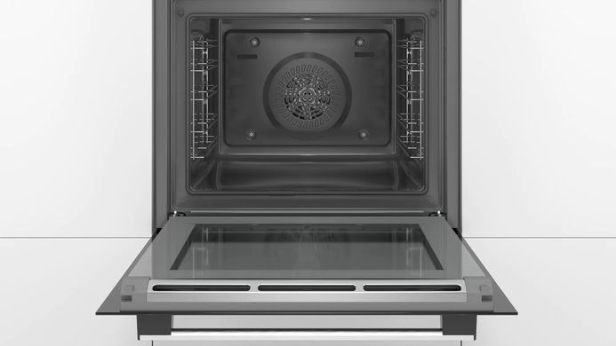 Bosch Духова шафа електрична, 71л, A, дисплей, конвекція, нерж (372772) HBA172BS0 фото