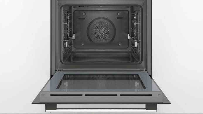 Bosch Духовой шкаф электрический, 66л, A, дисплей, конвекция, пар, нержавеющая сталь HRG5180S0 фото