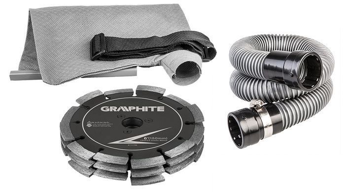 Штроборез GRAPHITE 2400 Вт 59G370 із системою плавного пуску та регулюванням глибини 59G371 фото