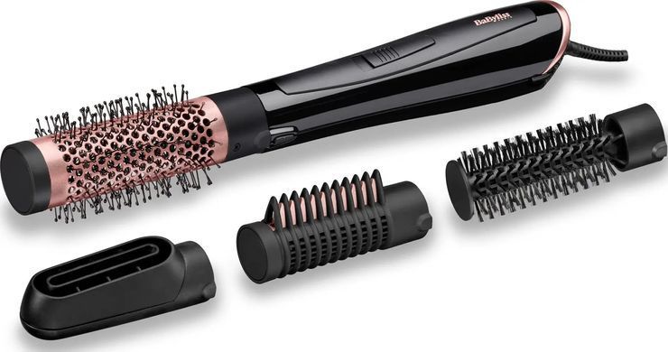 BaByliss Фен-щетка, 1000Вт, режимов-2, иониз-я, хол. обдув, керамика, черный AS126E фото