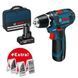 Шуруповерт акумуляторний Bosch GSR 12V-15 з акційною комплектацією 0615990G6L 0615990G6L