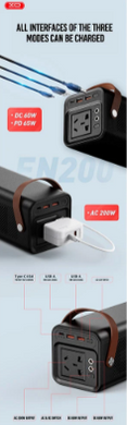 Портативна зарядна станція XO PSA-200 190Wh PSA-200 фото