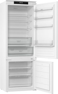 Gorenje Холодильник вбудований з нижн. мороз., 193,7x69x55см, 2 двері,341(84)л, А++, NF+, Зона св-ті, Диспл, білий (377088) NRKI619EA3 фото