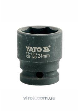 Головка торцева ударна 6-гранна YATO : квадрат 1/2", М= 24 мм, L= 43 мм