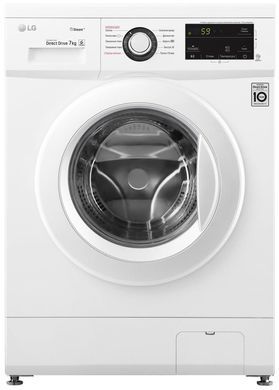 Пральна машина LG фронтальна, 7кг, 1200, A+++, 44см, дисплей, пара, інвертор, білий F2J3HS0W фото