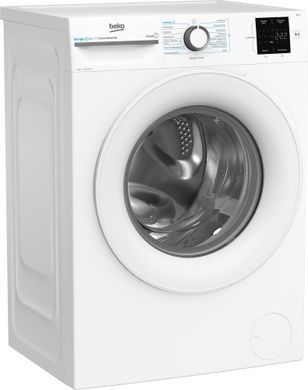 Beko Пральна машина фронтальна, 8кг, 1000, A+++ (-10%), 55см, дисплей, інвертор, ПАР, білий (381700) BM1WFSU38033WW фото