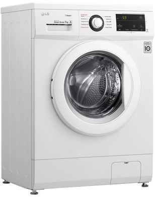 Пральна машина LG фронтальна, 7кг, 1200, A+++, 44см, дисплей, пара, інвертор, білий F2J3HS0W фото
