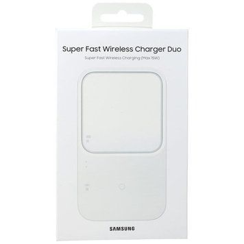 Зарядний пристрій бездротовий Samsung Duo 15Вт, білий