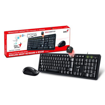 набор мышь+клавиатура беспроводной USB Two color UKR GENIUS KM-8200 (31340003428) 3727288 фото