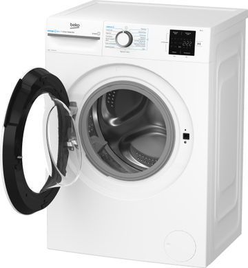 Beko Пральна машина фронтальна, 8кг, 1000, A+++ (-10%), 55см, дисплей, інвертор, ПАР, білий (381700) BM1WFSU38033WW фото