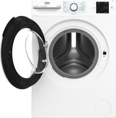 Beko Пральна машина фронтальна, 8кг, 1000, A+++ (-10%), 55см, дисплей, інвертор, ПАР, білий (381700) BM1WFSU38033WW фото