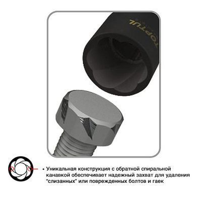 Головка для сорванных граней 1/2" 22мм TOPTUL BAAK1622