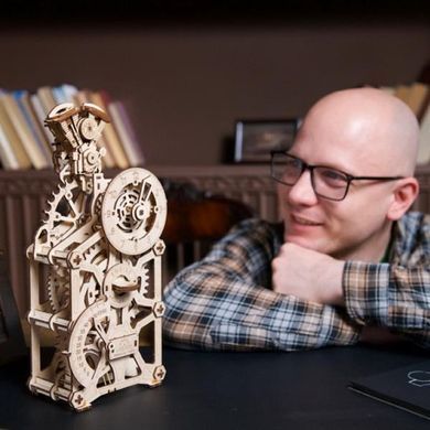 Дерев'яний механічний 3D конструктор Ugears Годинник двигун (70217) dt_93677 фото