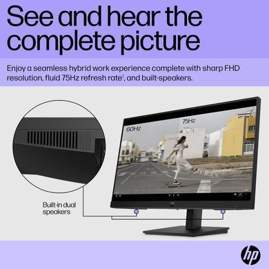 Мониторы 21,5 "16: 9 FHD (1920 x 1080) IPS 250 NITS HDMI; VGA; DisplayPort HP P22H G5 FHD Monitor (64W30AA) 3731051 фото