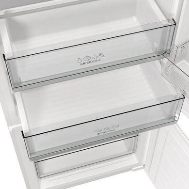 Gorenje Холодильник вбудований з нижн. мороз., 193,7x69x55см, 2 двері,341(84)л, А++, NF+, Зона св-ті, Диспл, білий (377088) NRKI619EA3 фото