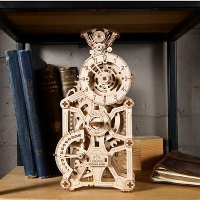 Дерев'яний механічний 3D конструктор Ugears Годинник двигун (70217) dt_93677 фото