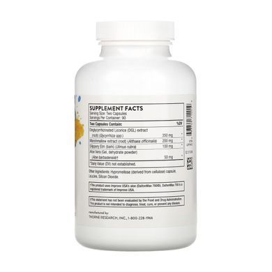 Поддержка желудка, GI-Relief, Thorne, 180 капсул