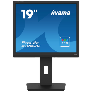 19" 5:4 TN РК монітор, 1280х1024, 5 мс, 60 Гц, 1xVGA/1xDVI, HAS, чорний IIYAMA B1980D-B5 3704126 фото