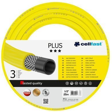 Шланг садовий Cellfast PLUS 1/2' 25м 3 шари до 25бар -20&hellip;+60&deg;C (360710) 10-200_CELLFAST фото