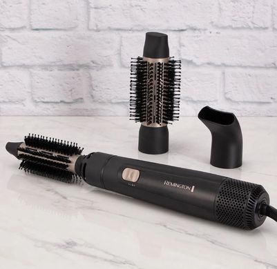 Remington Фен-щітка Blow Dry & Style Caring, 800Вт, 2 режими, іонізація, хол. обдув, кераміка, чорний (362919) AS7300 фото