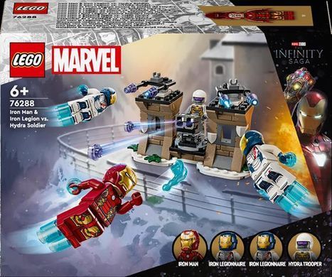 Конструктор LEGO Super Heroes Залізна людина і Залізний легіон проти солдата Гідри 135 деталей (76288)