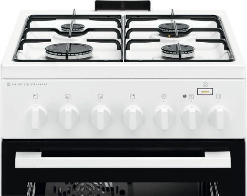 Electrolux Плита комбінована, 58л, 50x60см, конвекція, пара, білий (382769) LKK560011W фото