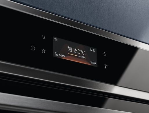 Electrolux Духова шафа електрична, 72л, A+, пара, дисплей, конвекція, піроліз, телескопічні напрямні, чорний EOE8P39WX фото