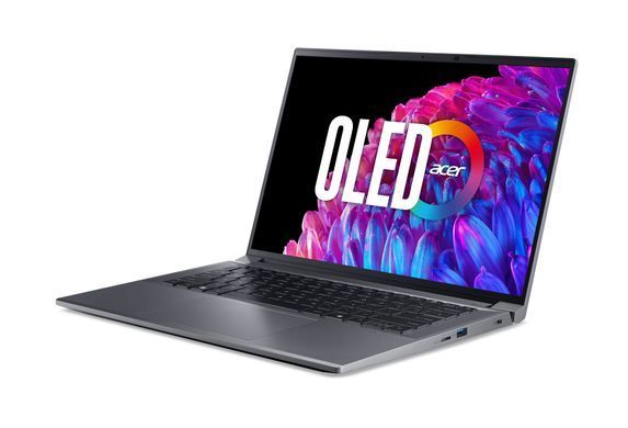 Acer Ноутбук Swift X SFX14-72G 14.5" 2.8K OLED, Intel U7-155H, 32GB, F1TB, NVD4060-8, Win11, сірий (382064) NX.KR8EU.003 фото