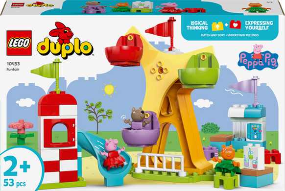 Конструктор LEGO DUPLO Свинка Пеппа Ярмарок розваг 53 деталі (10453)