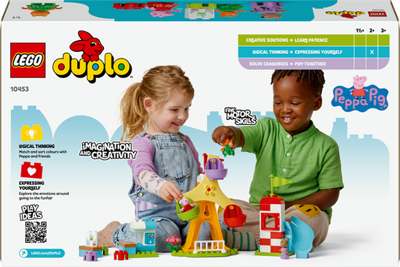 Конструктор LEGO DUPLO Свинка Пеппа Ярмарок розваг 53 деталі (10453)