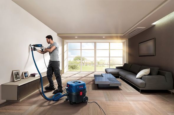 Bosch Пилосос професійний GAS 12-25 PL, 1350Вт, 200мБар, контейнер 25л, НЕРА Н13, 9кг (306042) 0.601.97C.100 фото