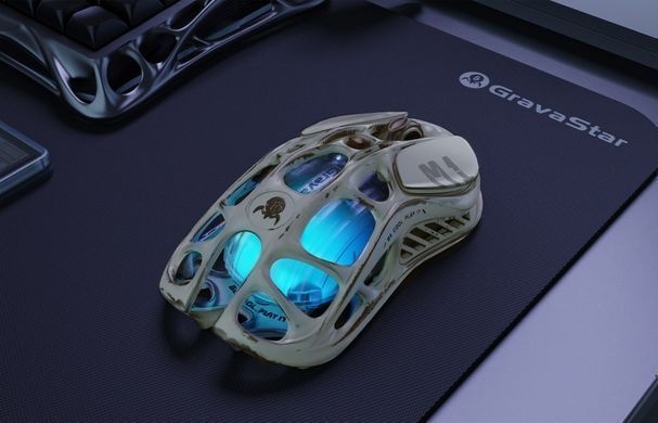 GravaStar Миша Mercury M1 Pro, magnesium alloy body, BT/WL/USB-A, RGB, Battle-Worn (377167) GRAVASTARM1PRO_WSM фото