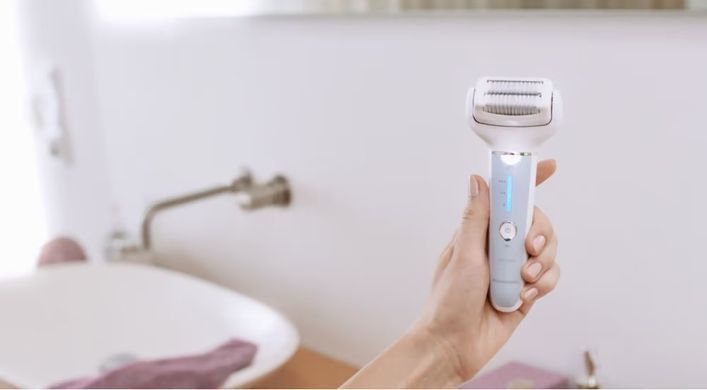 Panasonic Эпилятор пинцетный, аккумуляторный, пинцет.-60, влаж.+сух., чехол, насадок-8, голубой-белый ES-EY90-A520 фото