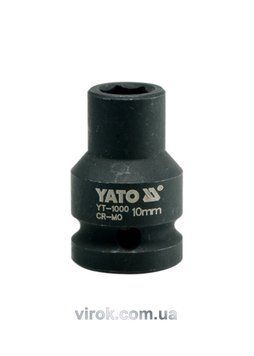Головка торцева ударна 6-гранна YATO : квадрат 1/2", М= 10 мм, L= 39 мм