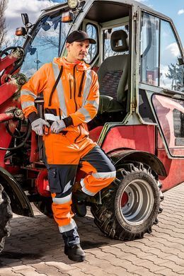 Куртка робоча Neo Tools 81-746, сигнальна, тепла флісова підкладка M