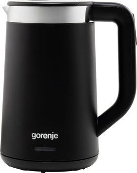 Gorenje Електрочайник 1.7л, Strix контроль, LED дисплей, чорний (381763) K17TRDW фото