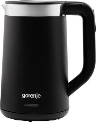 Gorenje Електрочайник 1.7л, Strix контроль, LED дисплей, чорний (381763) K17TRDW фото